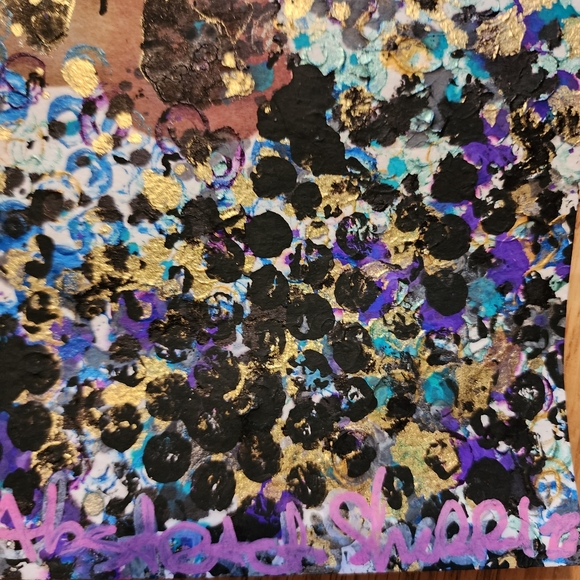 HANDCRAFTED Abstract Painting HANDPAINTED Artwork HANDMADE Wall Art Decor - Picture 8 of 17